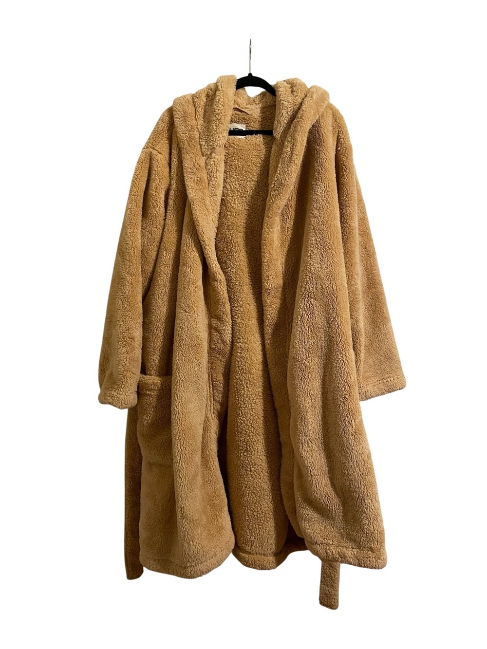 UGG Aarti Robe in Sand Plush Teddy Fleece Hooded Size 3X NEW